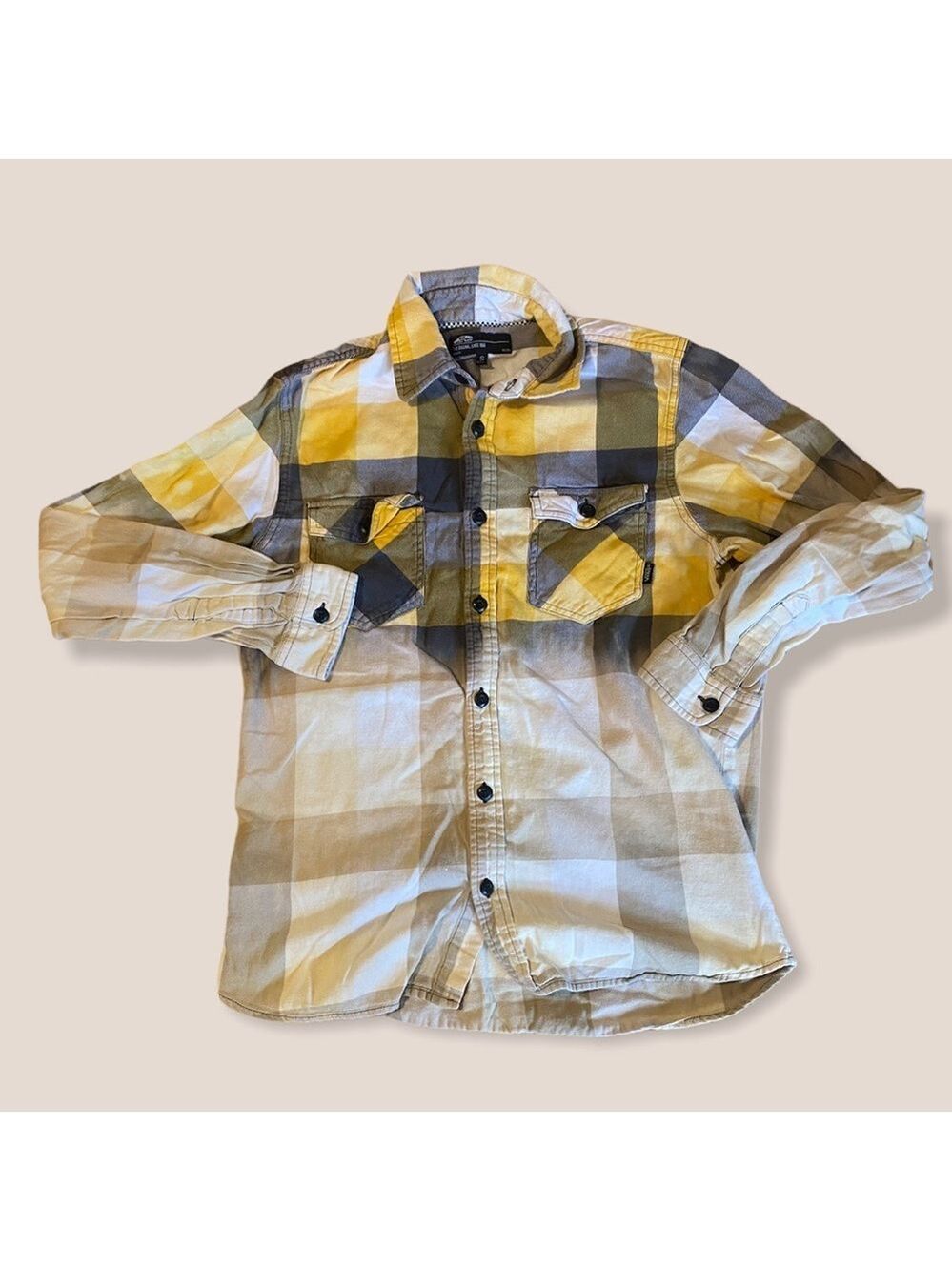 VANS Distressed REDONE flannel button shirt small